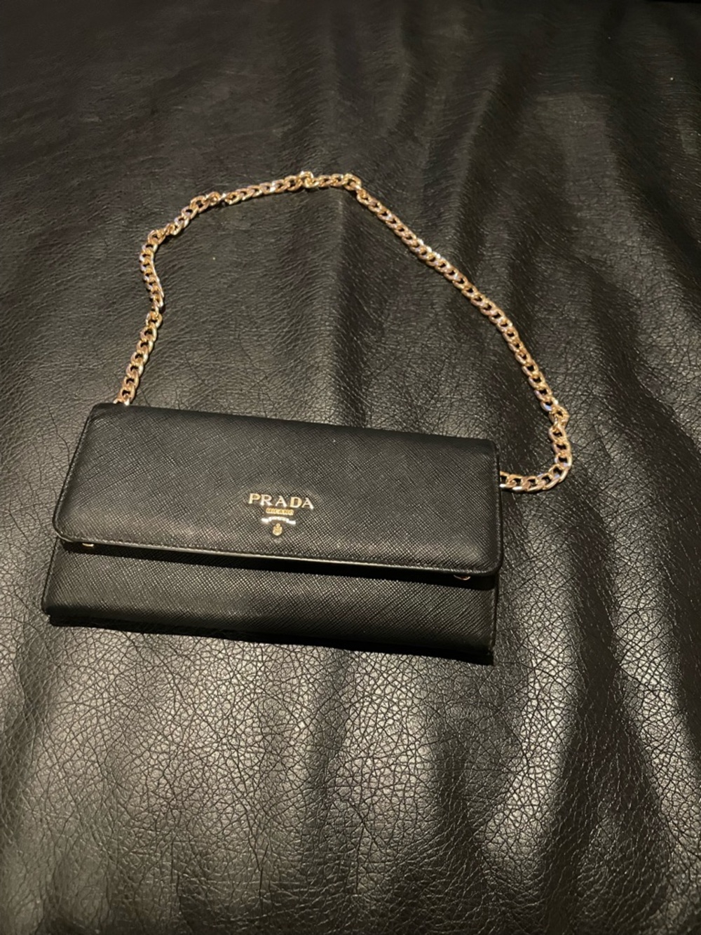 Large Prada Black Saffiano Leather wallet